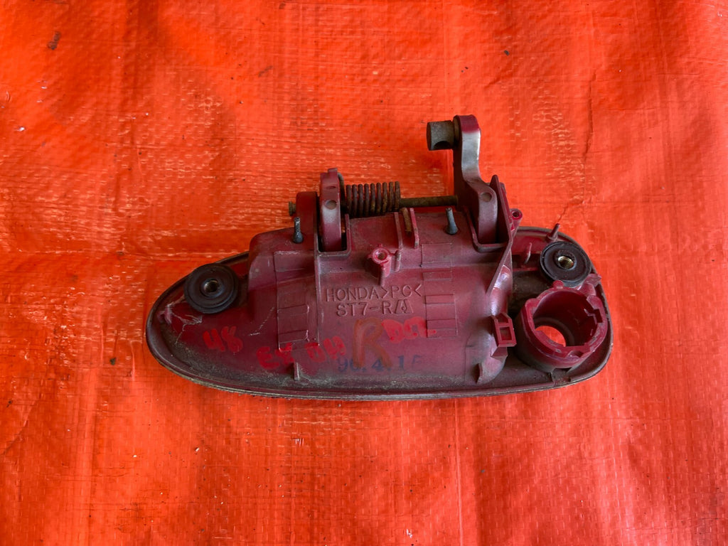 94 01 ACURA INTEGRA   EXTERIOR   PASSENGER RIGHT FRONT   DOOR HANDLE   RED   OEM5