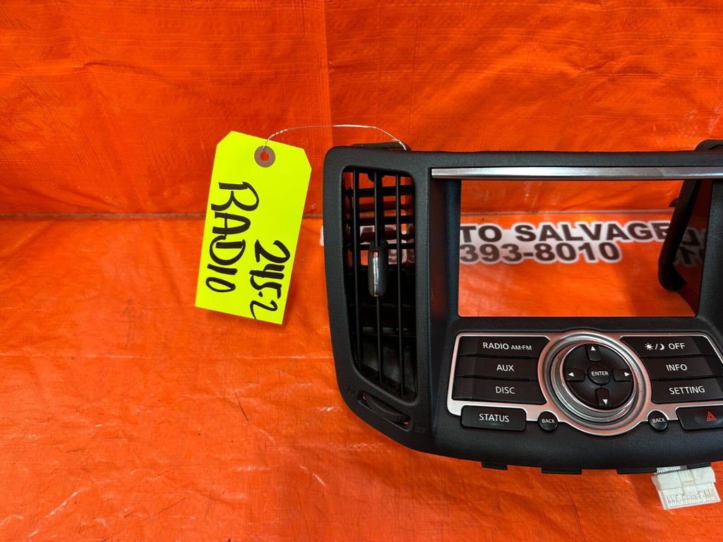 08 15 INFINITI G37 & Q60    2D COUPE   RADIO STEREO CONTROL BEZEL   NON NAVI 2458