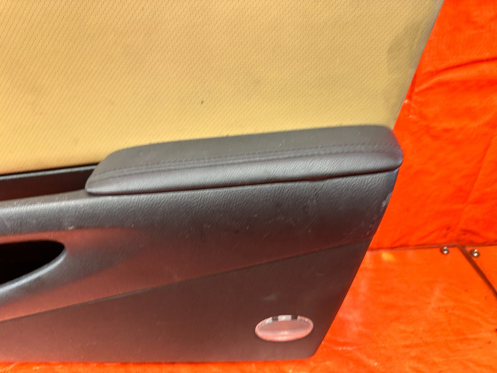07 11 MAZDA RX8 RX 8   PASSENGER RIGHT DOOR PANEL TRIM CARD   BLACK TAN OEM 30312