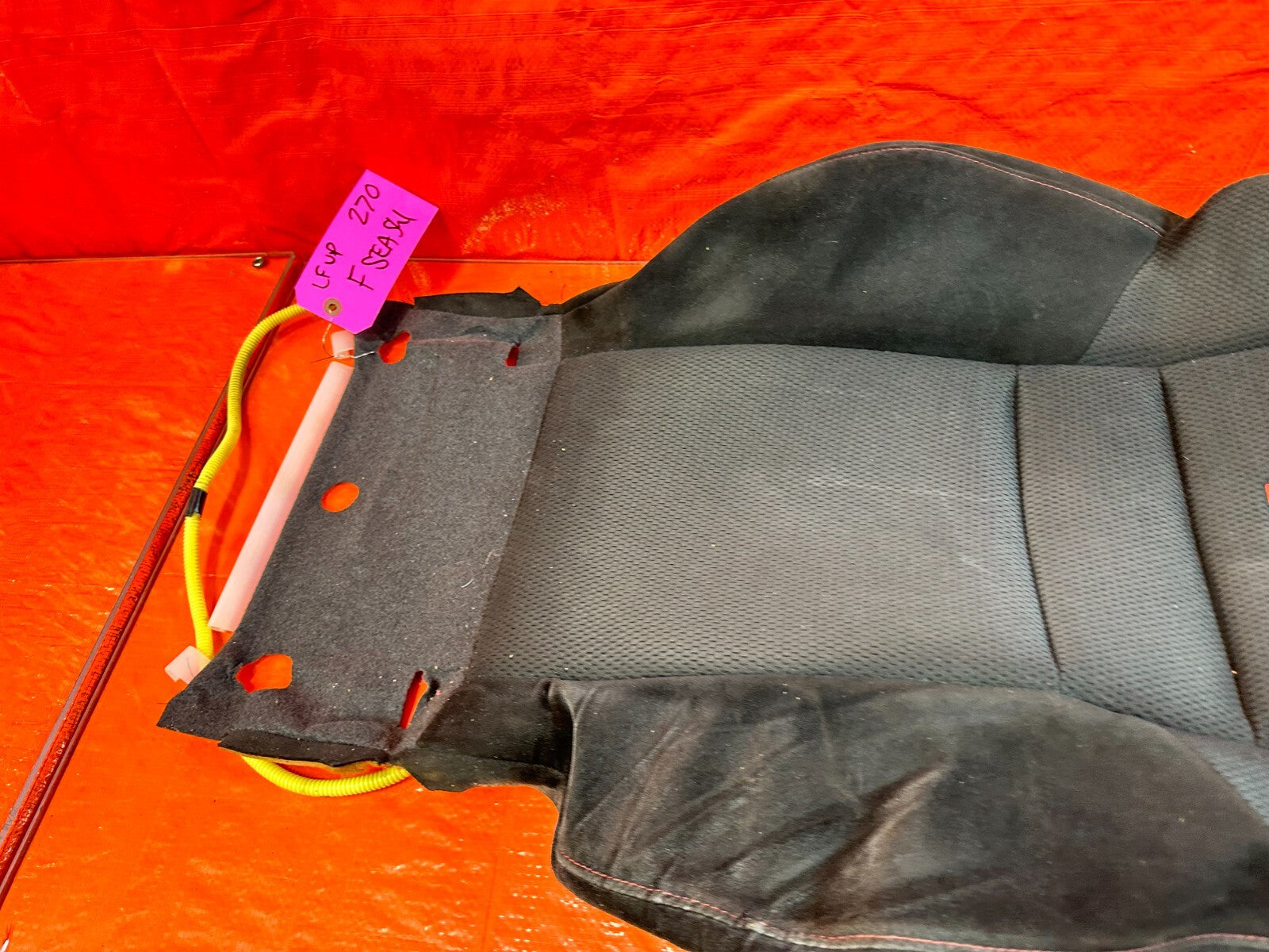 06 11 HONDA CIVIC SI DRIVER LEFT FRONT UPPER SEAT SKIN CLOTH FABRIC COVER OEM 708
