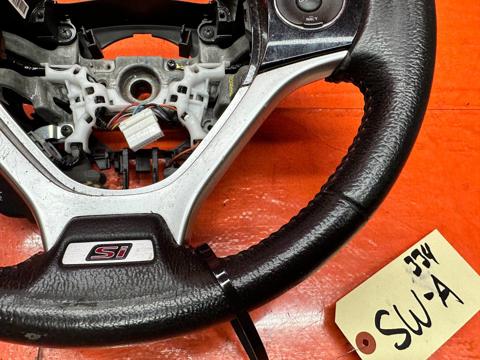13 15 HONDA CIVIC SI 4D 2.4L LEATHER STEERING WHEEL W/ SWITCHES OEM #3348