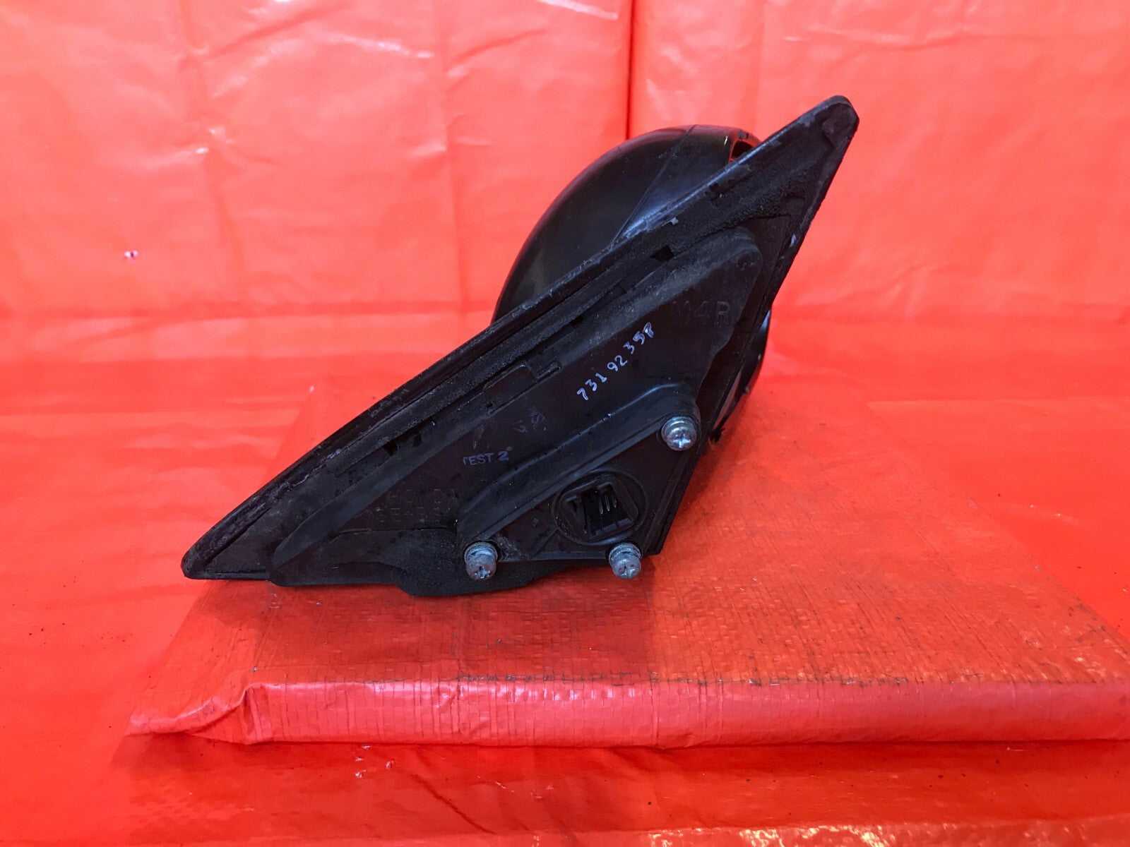 OEM 1992 1993 HONDA ACCORD PASSENGER RIGHT SIDE VIEW MIRROR   BLACK   3 PIN6