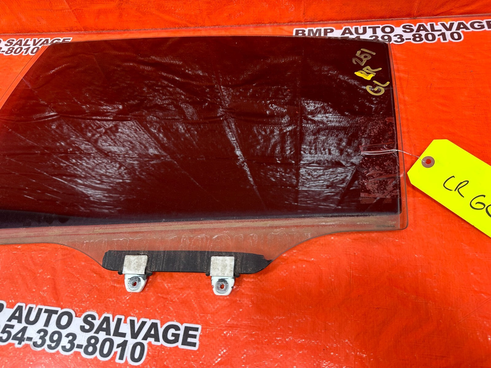 08 12 HONDA ACCORD SEDAN   DRIVER LEFT REAR DOOR GLASS WINDOW   OEM #2513