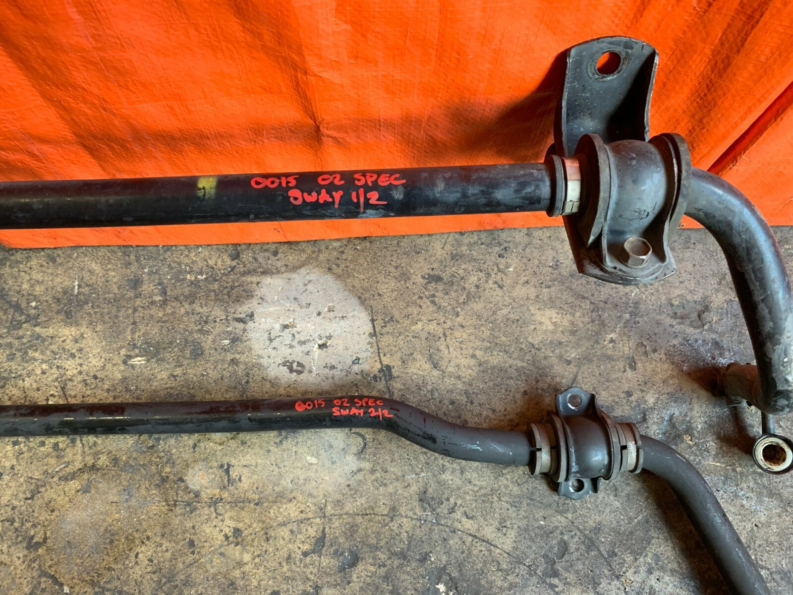 OEM 2003 03 HONDA S2000   FRONT AND REAR SWAY BAR SET BARS   26.5x4.5  27.2x4.5 4