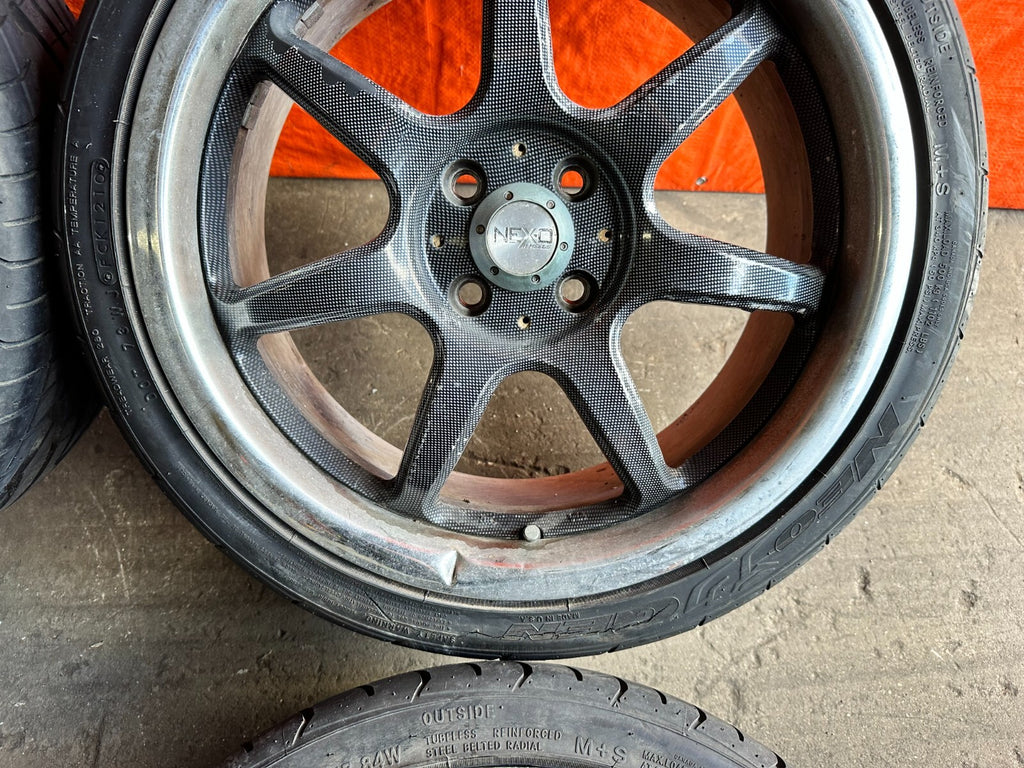 88 91 HONDA CRX   4x100   17x7   NEX O NEX 0 RACING WHEELS W/ NITTO TIRES   2774