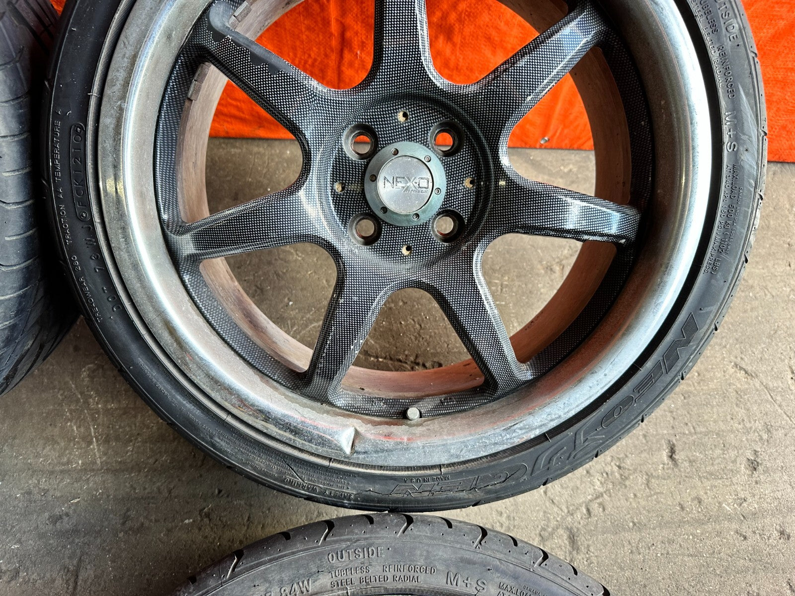 88 91 HONDA CRX   4x100   17x7   NEX O NEX 0 RACING WHEELS W/ NITTO TIRES   2774