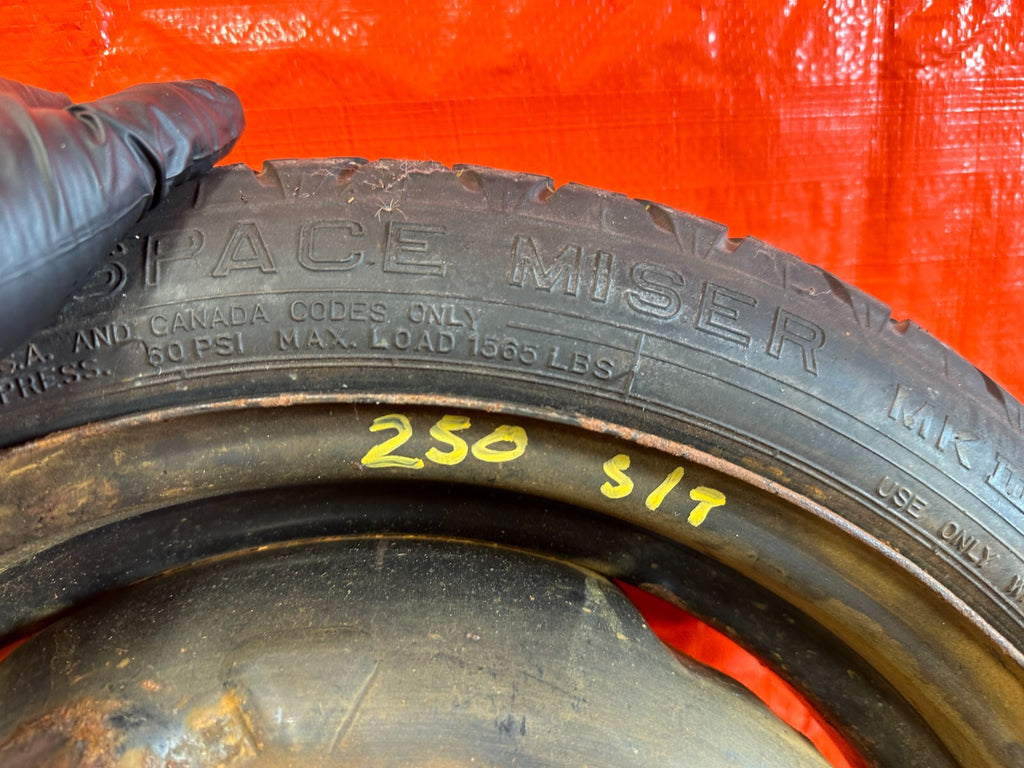 00 05 TOYOTA CELICA   EMERGENCY SPARE BACK UP TIRE WHEEL RIM   OEM FACTORY #2507