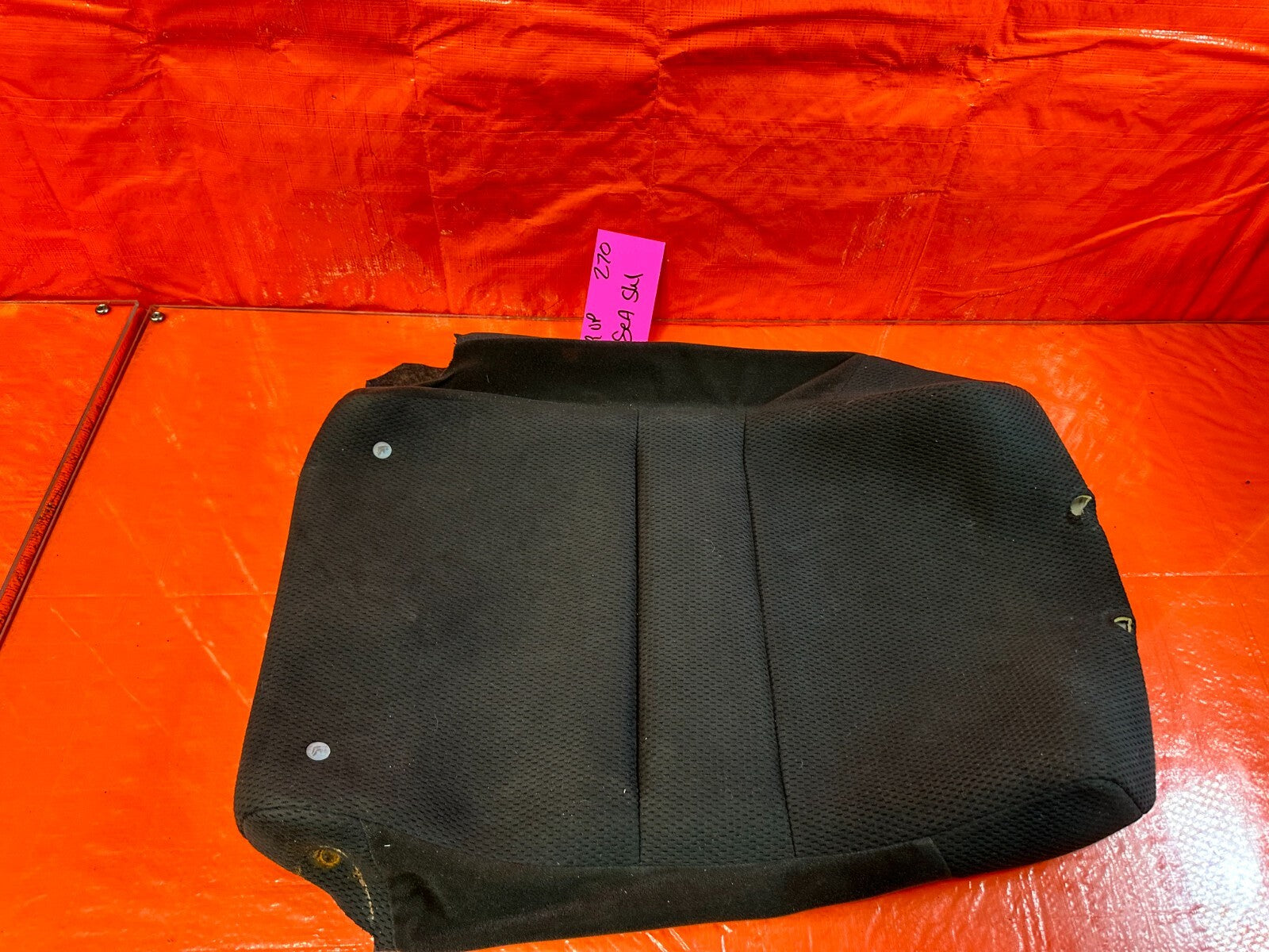 07 08 HONDA CIVIC SI SEDAN   RIGHT REAR UPPER SEAT SKIN COVER FABRIC CLOTH   2707