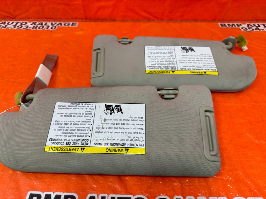 08 15 INFINITI G37 & Q60    LEFT AND RIGHT SUN VISORS PAIR SET OEM FACTORY #24510