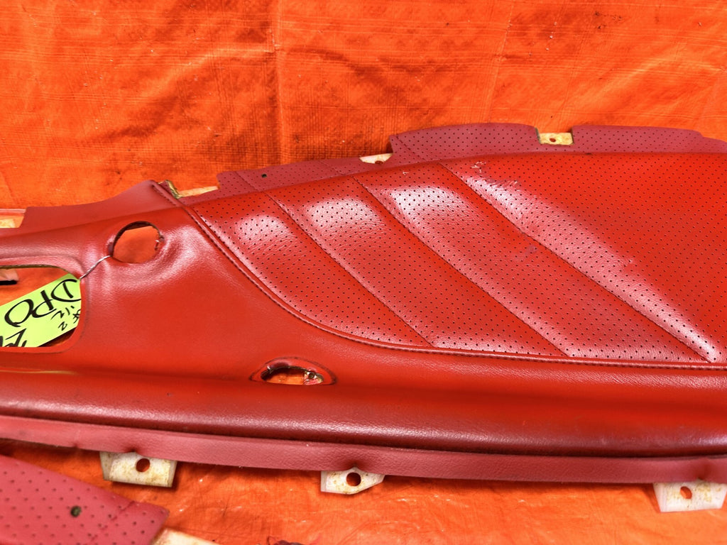 00 03 HONDA S2000 LEFT AND RIGHT ALL RED DOOR PANEL INSERTS INSERT TRIM OEM 2907