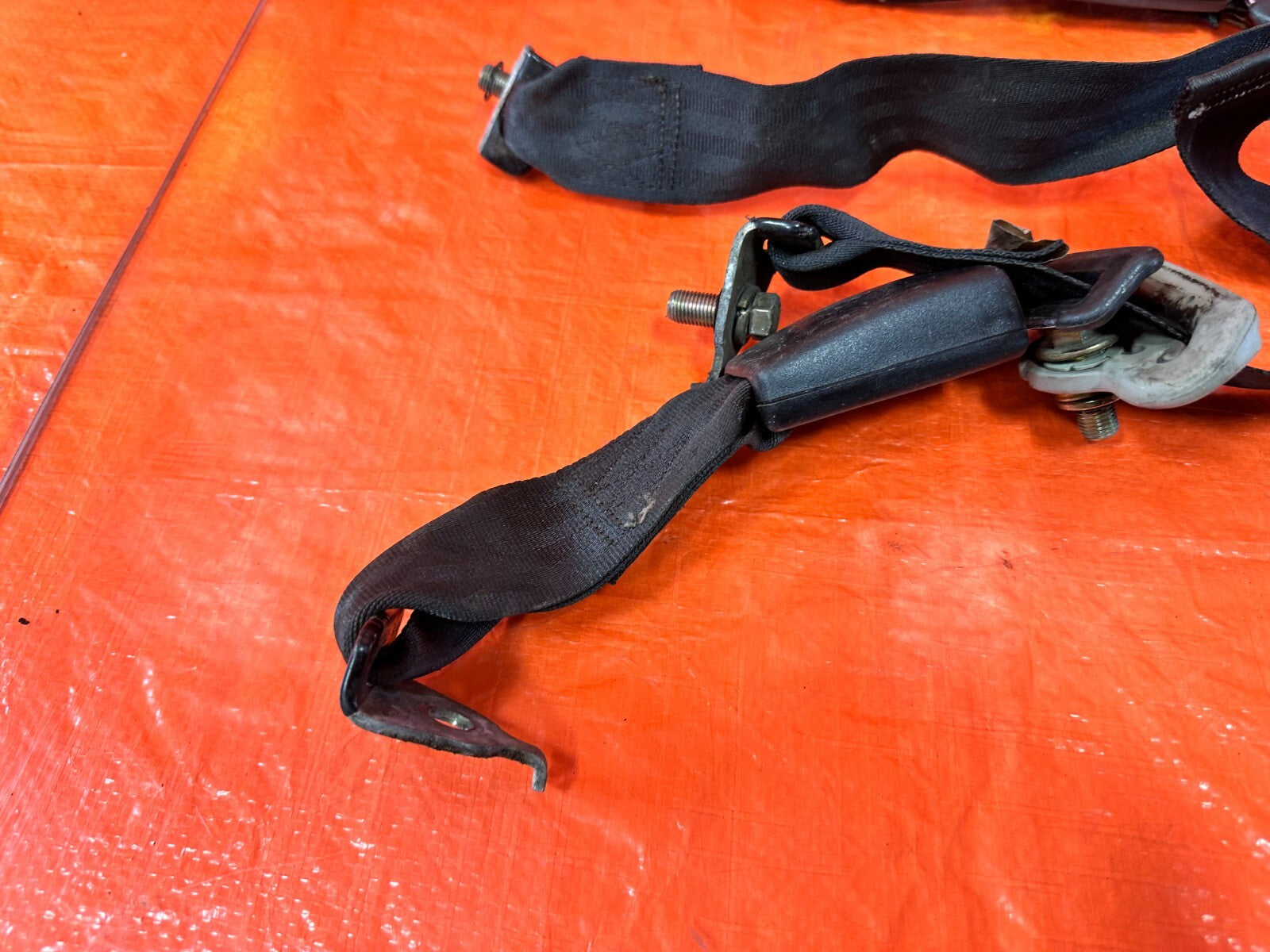 96 00 HONDA CIVIC COUPE REAR SEAT BELT SET LEFT & RIGHT SEAT BELTS BLACK OEM 2855