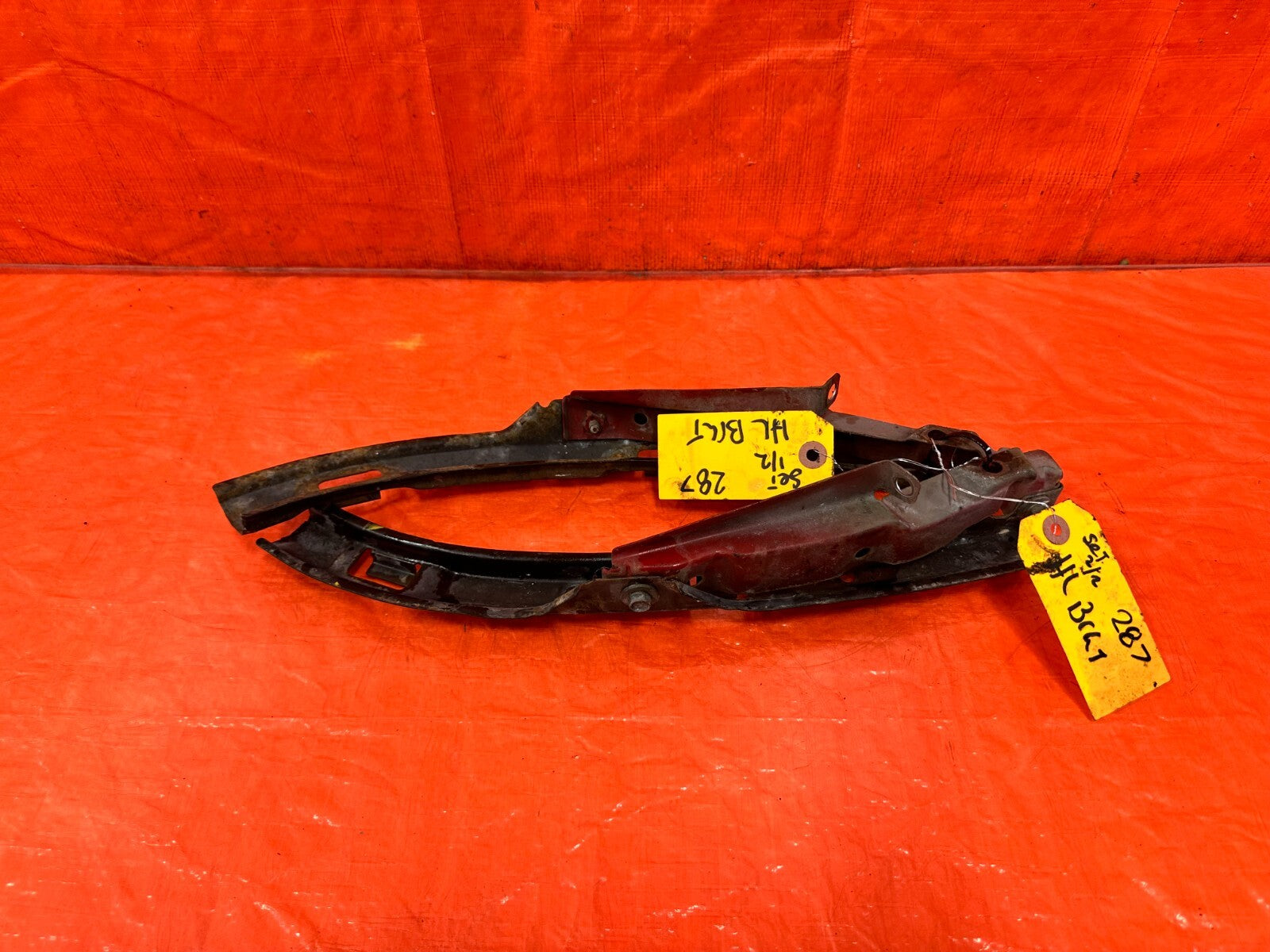 96 98 HONDA CIVIC HEADLIGHT BRACKET SET LEFT & RIGHT BRACKETS   ALL 4   OEM #2873
