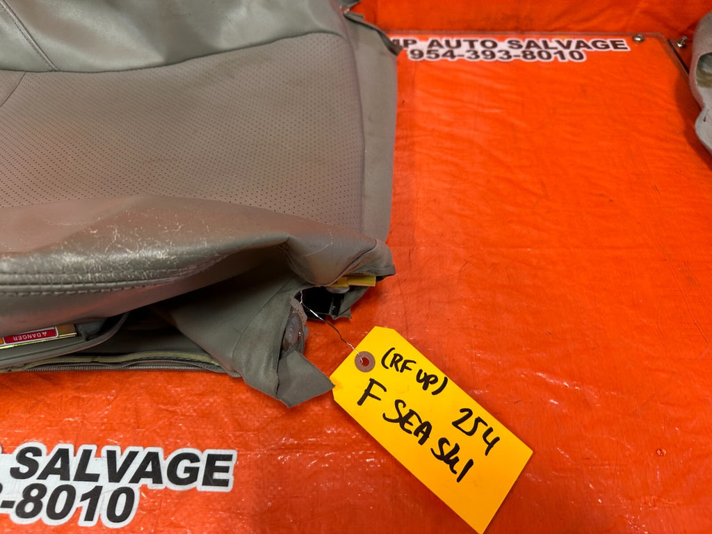02 04 ACURA RSX   GRAY   RIGHT FRONT UPPER SEAT SKIN LEATHER COVER OEM 2549