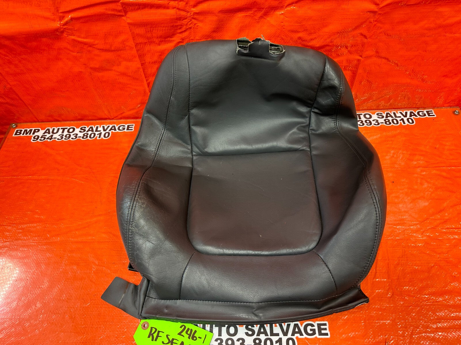 98 01 ACURA INTEGRA 2D GRAY PASSENGER RIGHT FRONT UPPER SEAT LEATHER SKIN OEM10