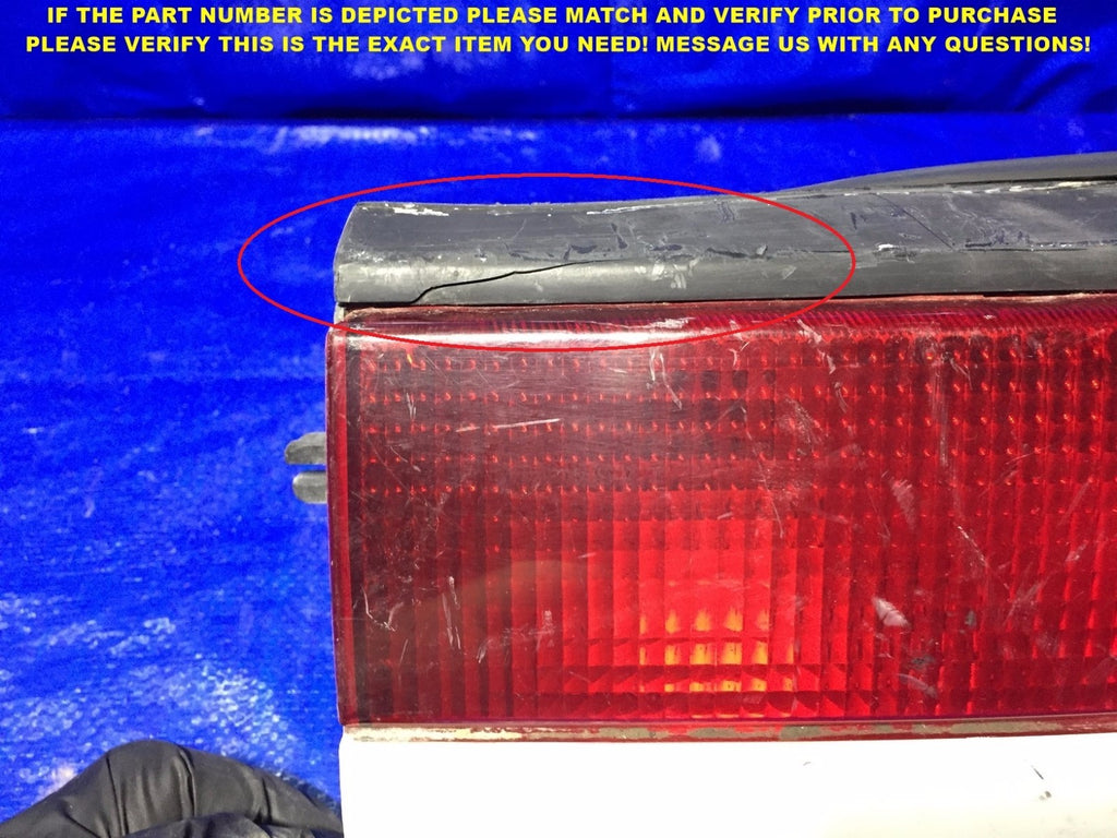 OEM 1990 1991 MITSUBISHI ECLIPSE PASSENGER RIGHT TAIL LIGHT WHITE 043 8554 6