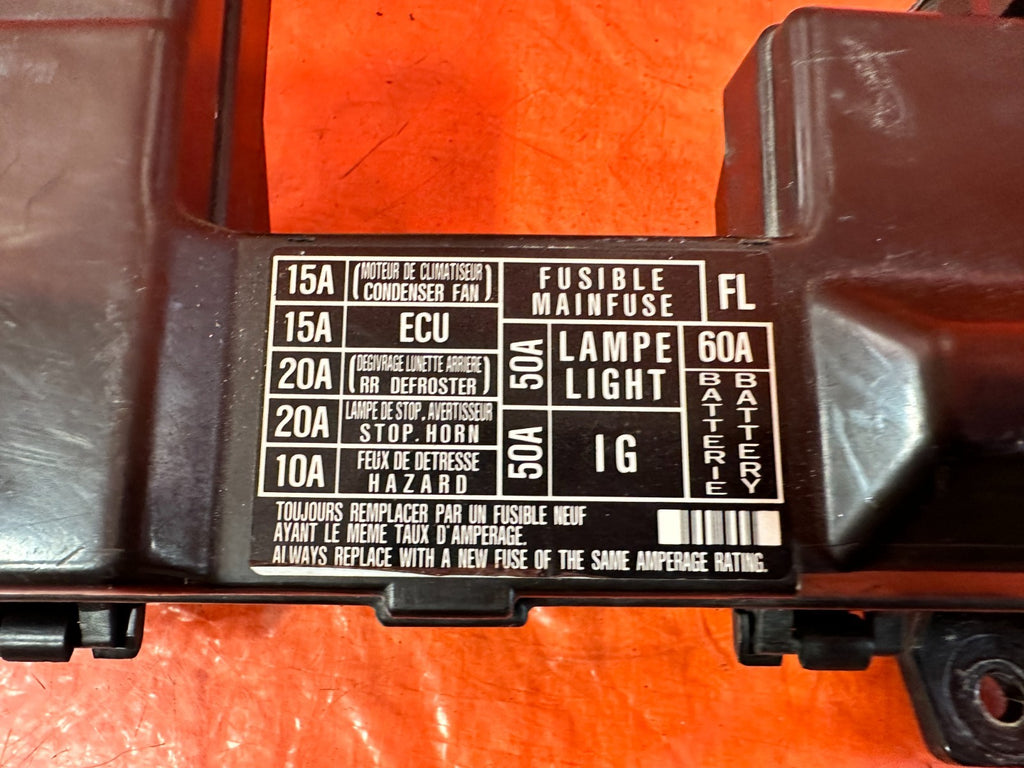 90-91 HONDA CIVIC HATCHBACK - EXTERIOR ENGINE BAY FUSE BOX COVER LID DIAGRAM 3171