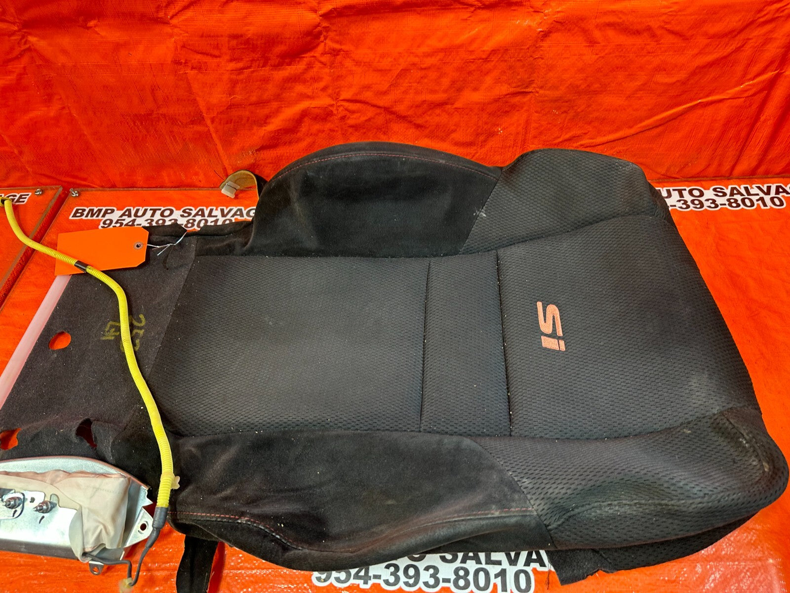 06 11 HONDA CIVIC SI DRIVER LEFT FRONT UPPER SEAT SKIN CLOTH FABRIC COVER OEM 538