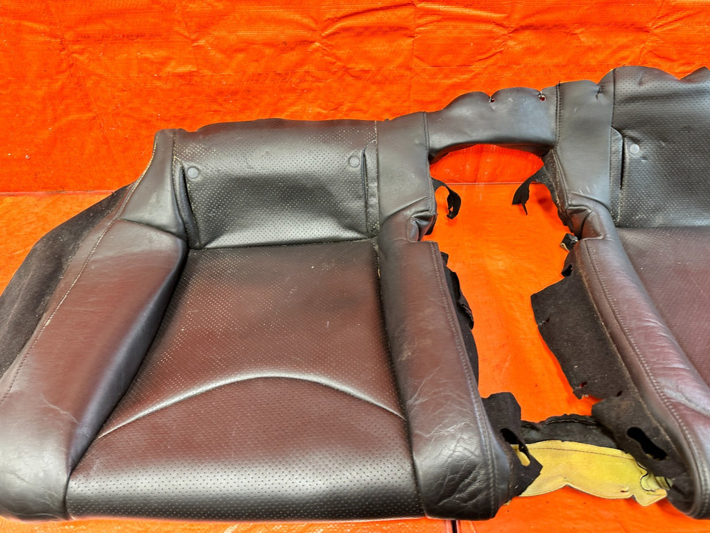 08 09 INFINITI G37 COUPE SPORT REAR LOWER SEAT BLACK LEATHER COVER SKIN OEM 3116