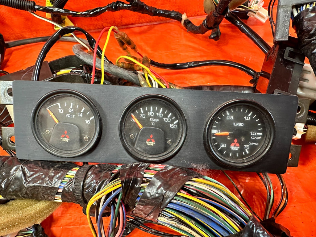 2006 06 LANCER EVOLUTION IX EVO 9 MR VOLT TEMP TURBO MR GAUGES W/ ALL WIRING OEM7