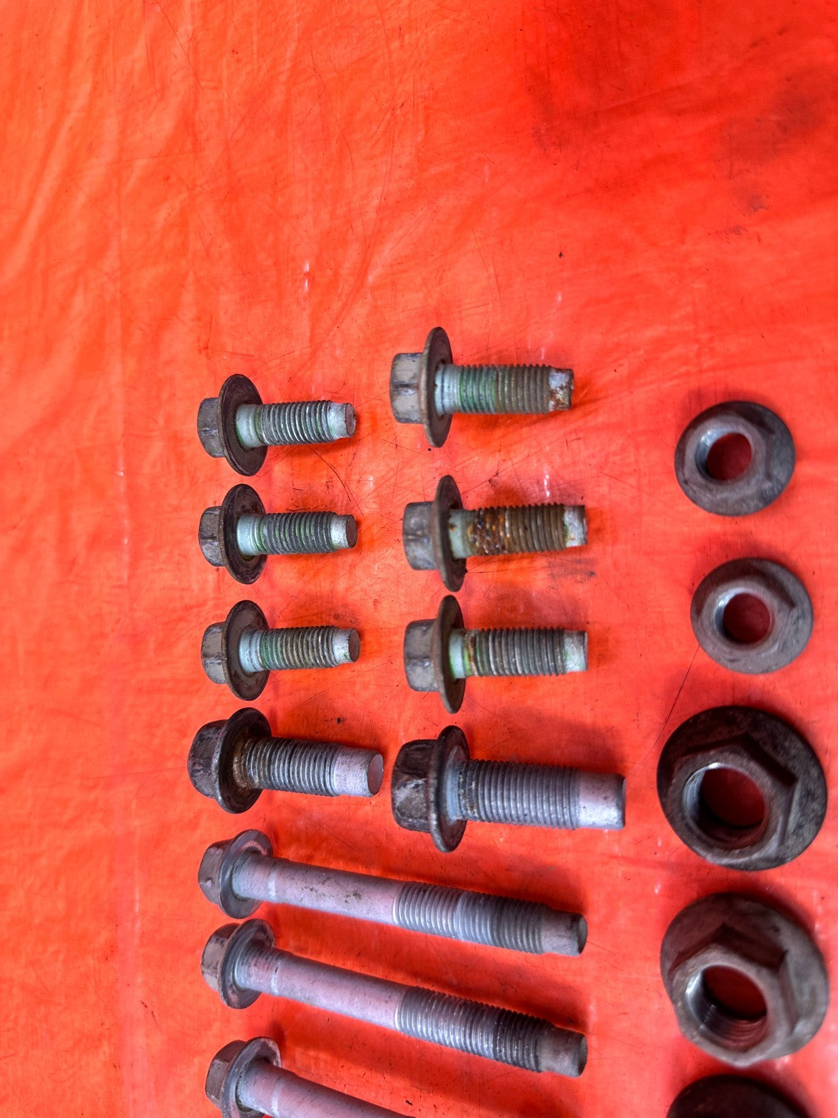 14 15 INFINITI Q50 3.7L   FRONT SUBFRAME CROSSMEMBER K FRAME BOLTS   OEM 3132