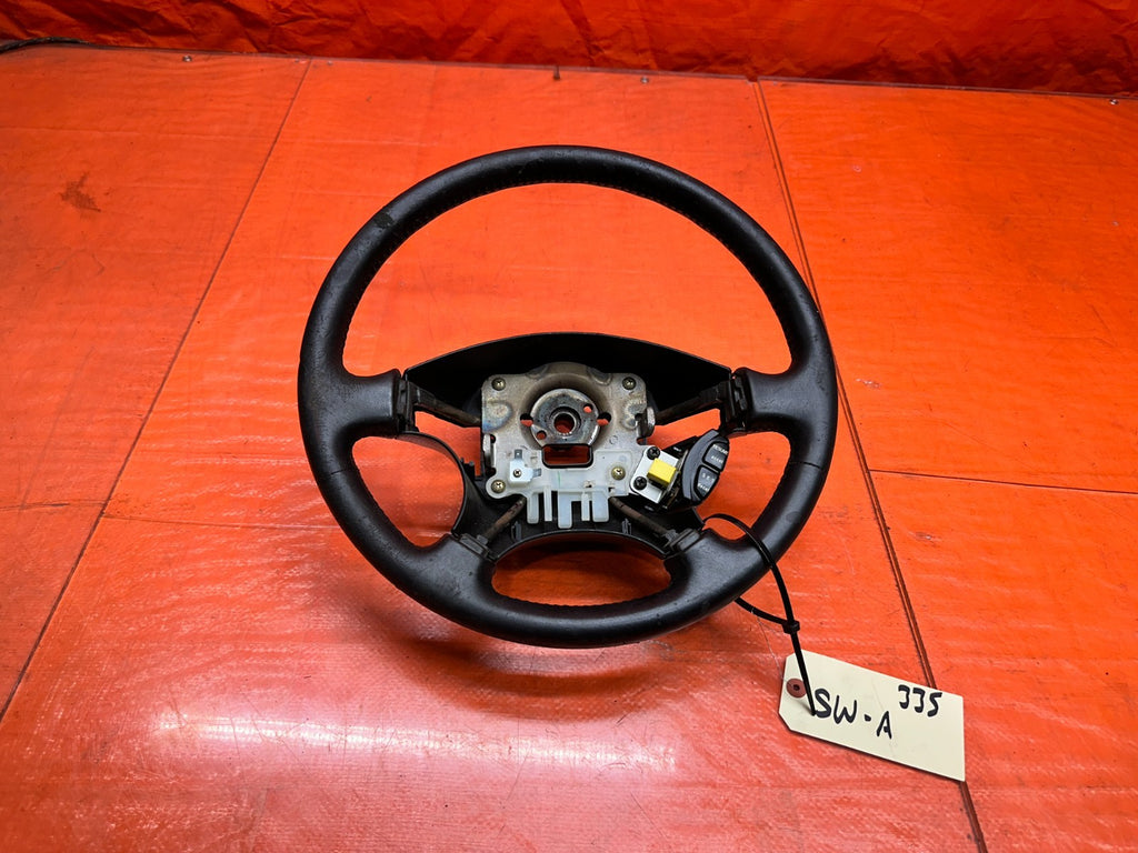 97 01 HONDA PRELUDE 2.2L BLACK LEATHER STEERING WHEEL BARE WHEEL CORE OEM #3350