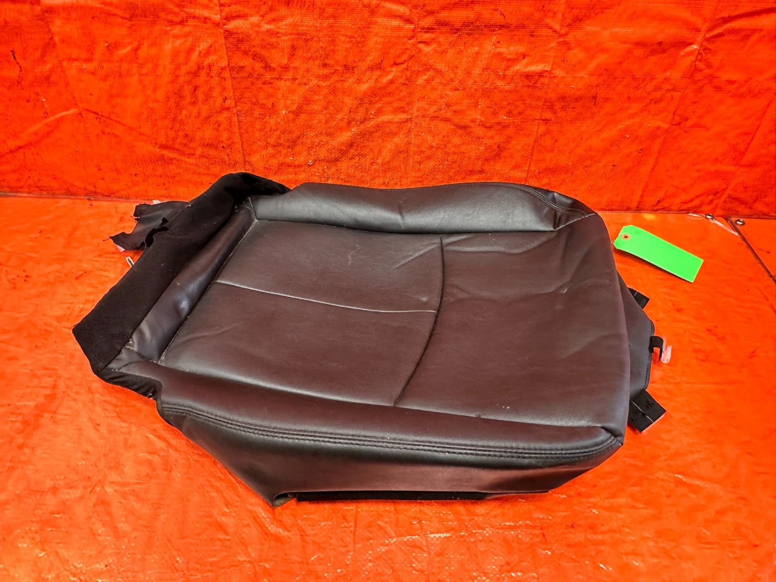 14 23 INFINITI Q50   DRIVER LEFT FRONT LOWER SEAT LEATHER WRAP SKIN   OEM 3161