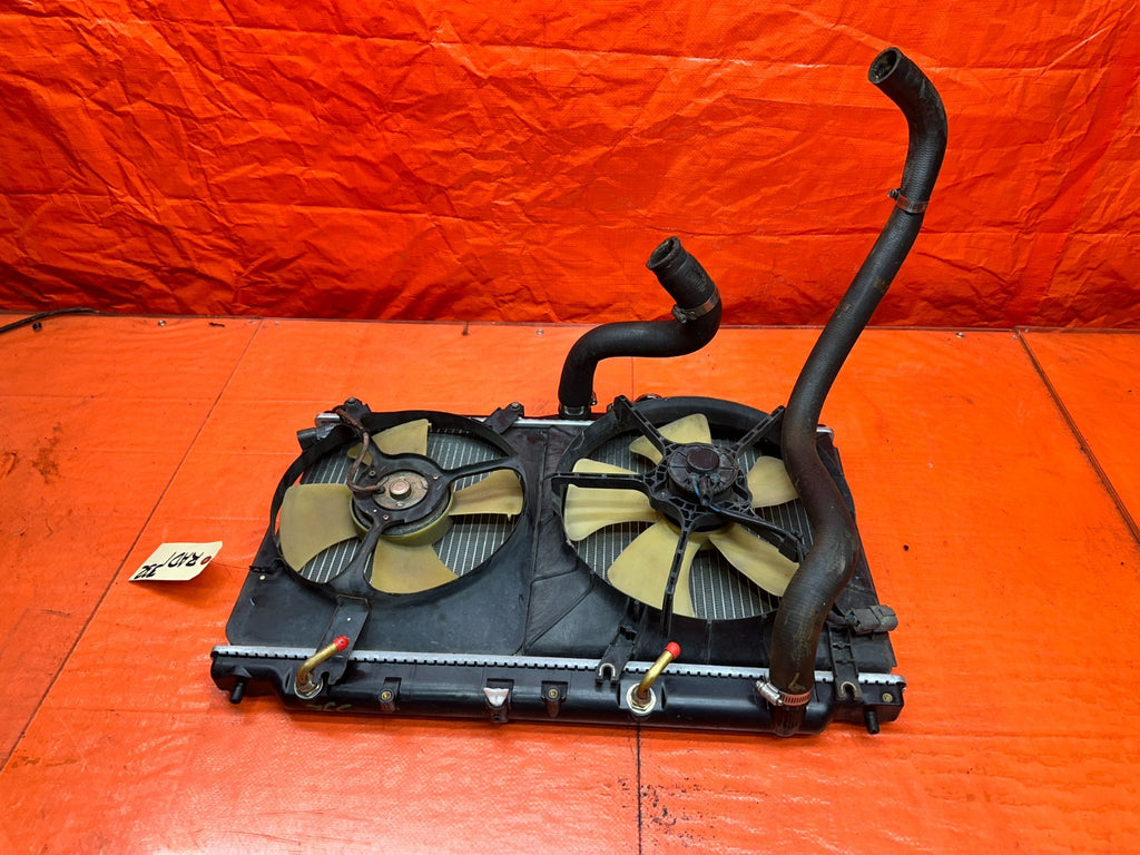 92 96 HONDA PRELUDE RADIATOR ASSEMBLY FANS HOSES OEM #33211