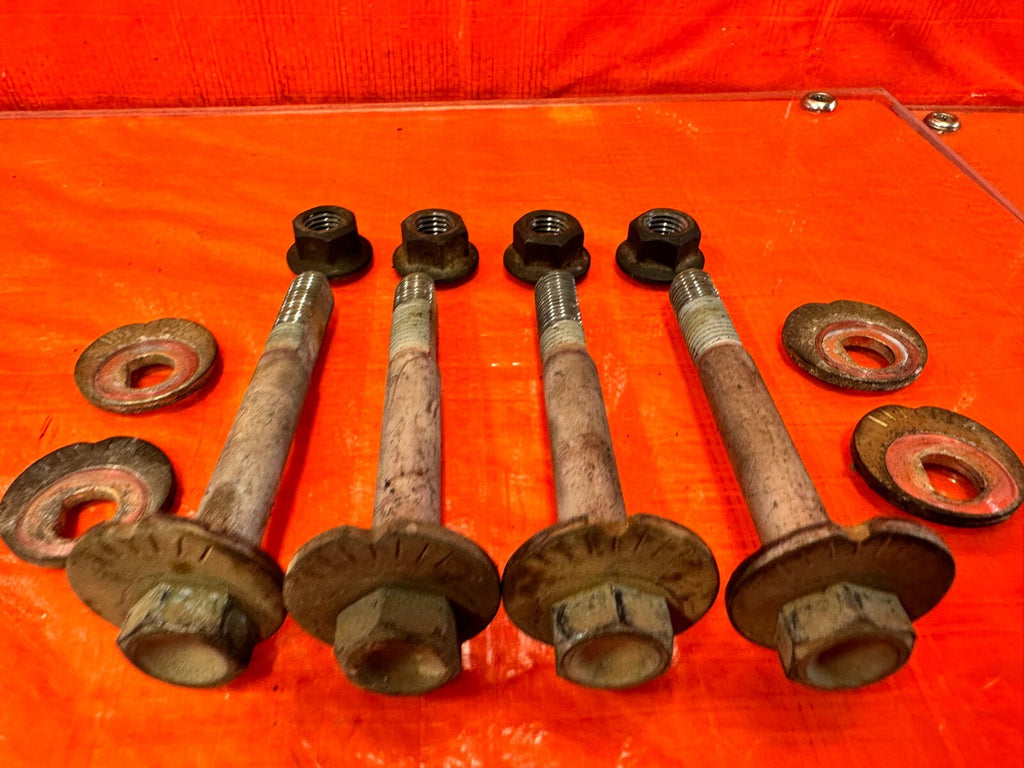 90 93 MAZDA MX 5 MIATA   REAR CASTER CAMBER ADJUSTMENT BOLTS   OEM FACTORY #2677