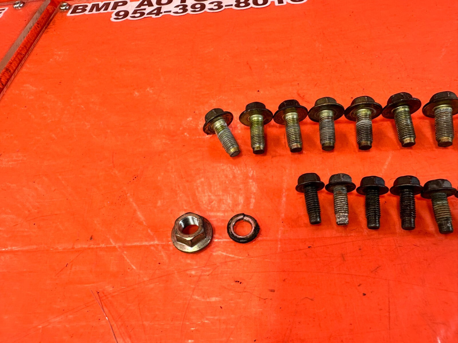 03 09 NISSAN 350Z   REAR SUBFRAME BRACE BRACKET BOLTS NUTS HARDWARE   OEM #2627