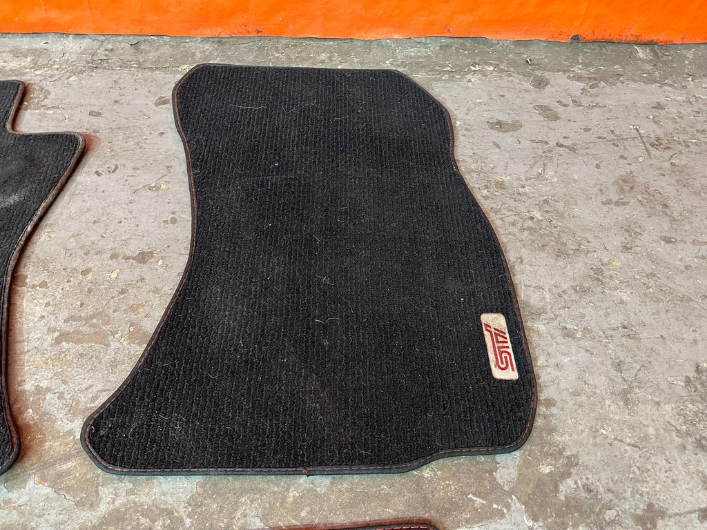 15 20 SUBARU WRX STI   FLOOR MAT SET   BLACK COLOR LEFT RIGHT FRONT REAR OEM 1707