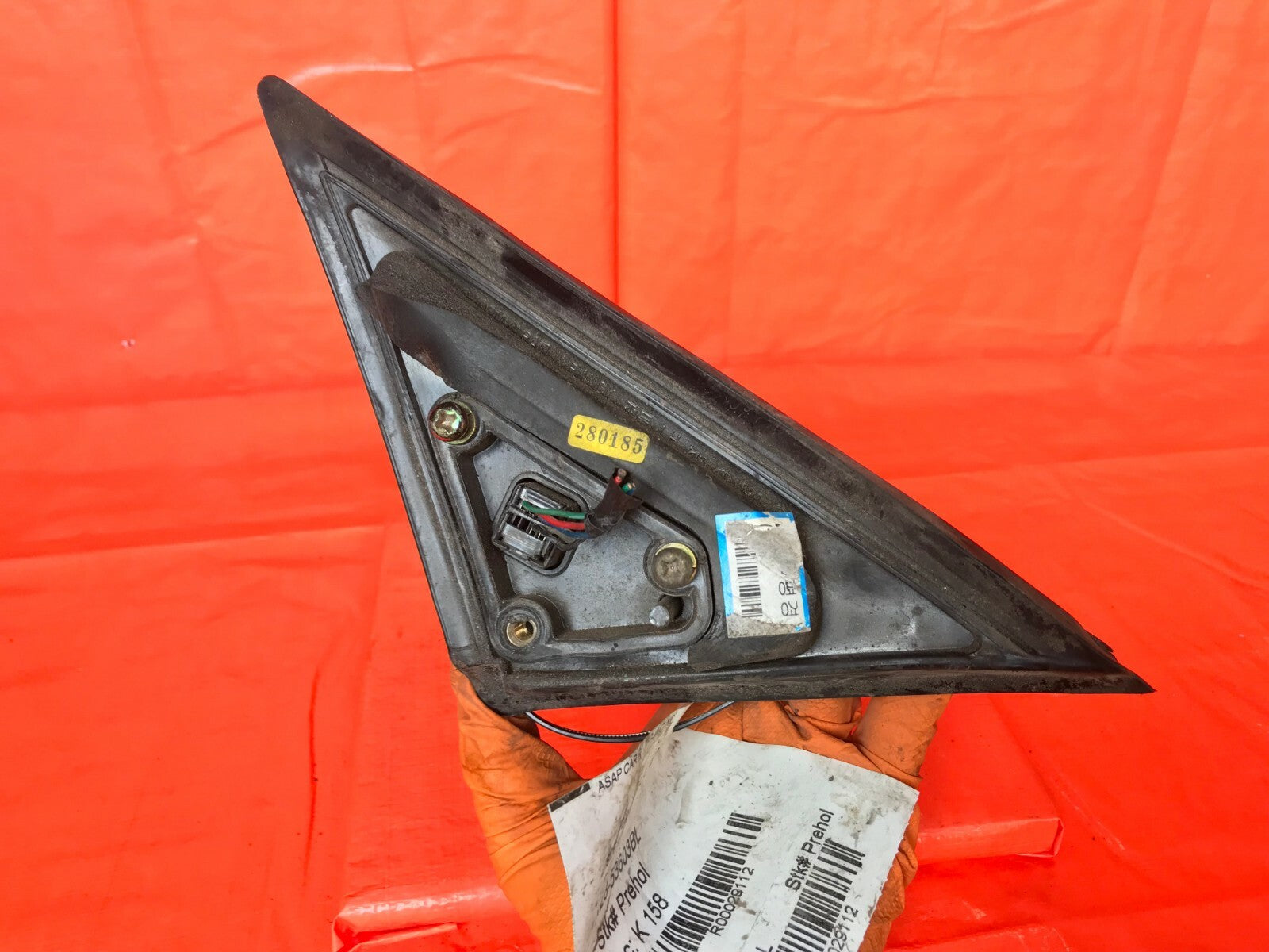 OEM 2002 2003 2004 HYUNDAI ACCENT DRIVER LEFT SIDE VIEW MIRROR   SILVER   5 WIRE5