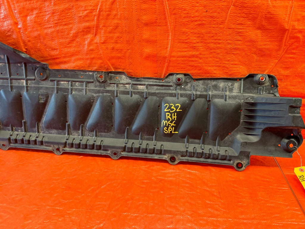 09 13 INFINITI G37 CONVERTIBLE PASSENGER RIGHT UNDER BODY SPLASH SHIELD OEM 2323