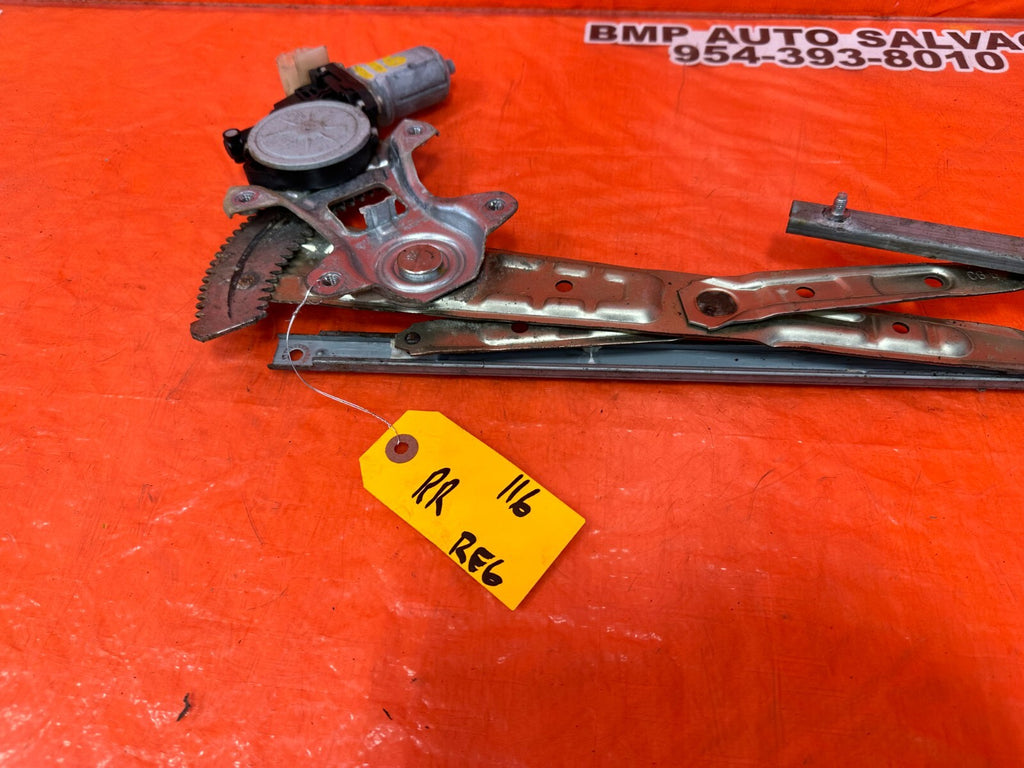 2010 10 INFINITI FX35 PASSENGER RIGHT REAR   WINDOW REGULATOR W/ MOTOR OEM #1166