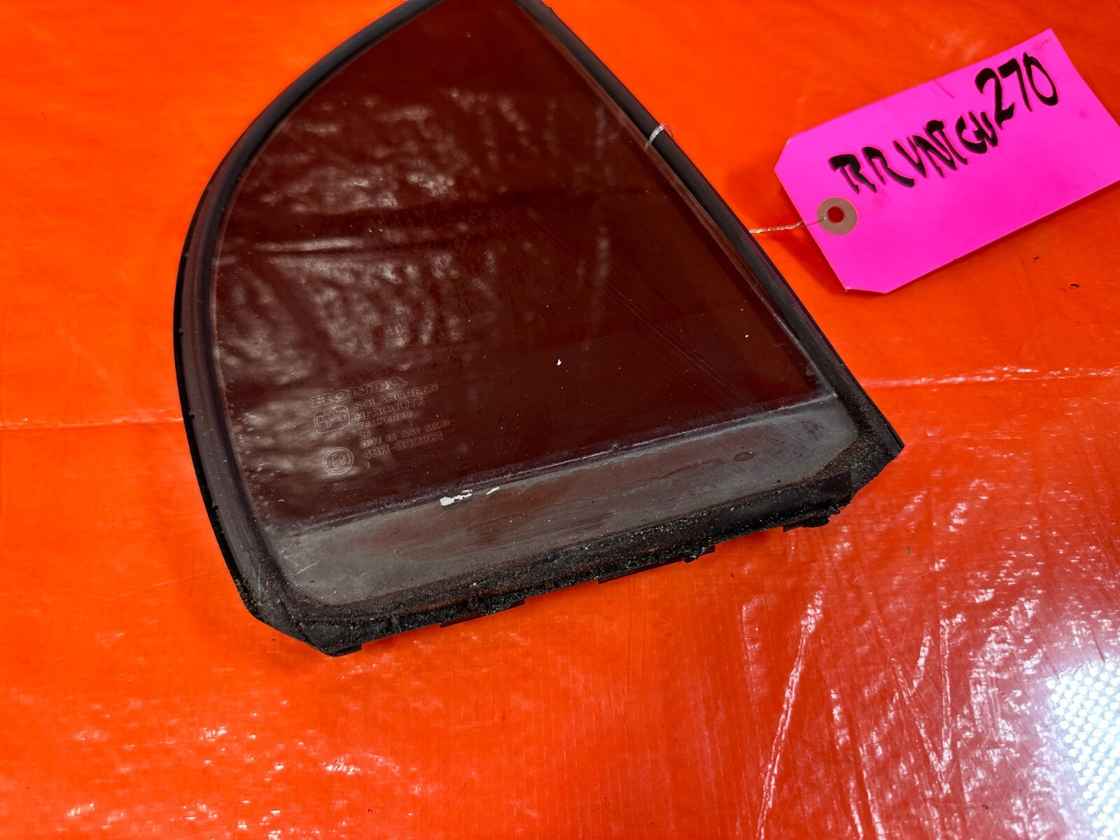 06 11 HONDA CIVIC SEDAN 4 DOOR   PASSENGER RIGHT REAR   QUARTER GLASS   OEM #2705