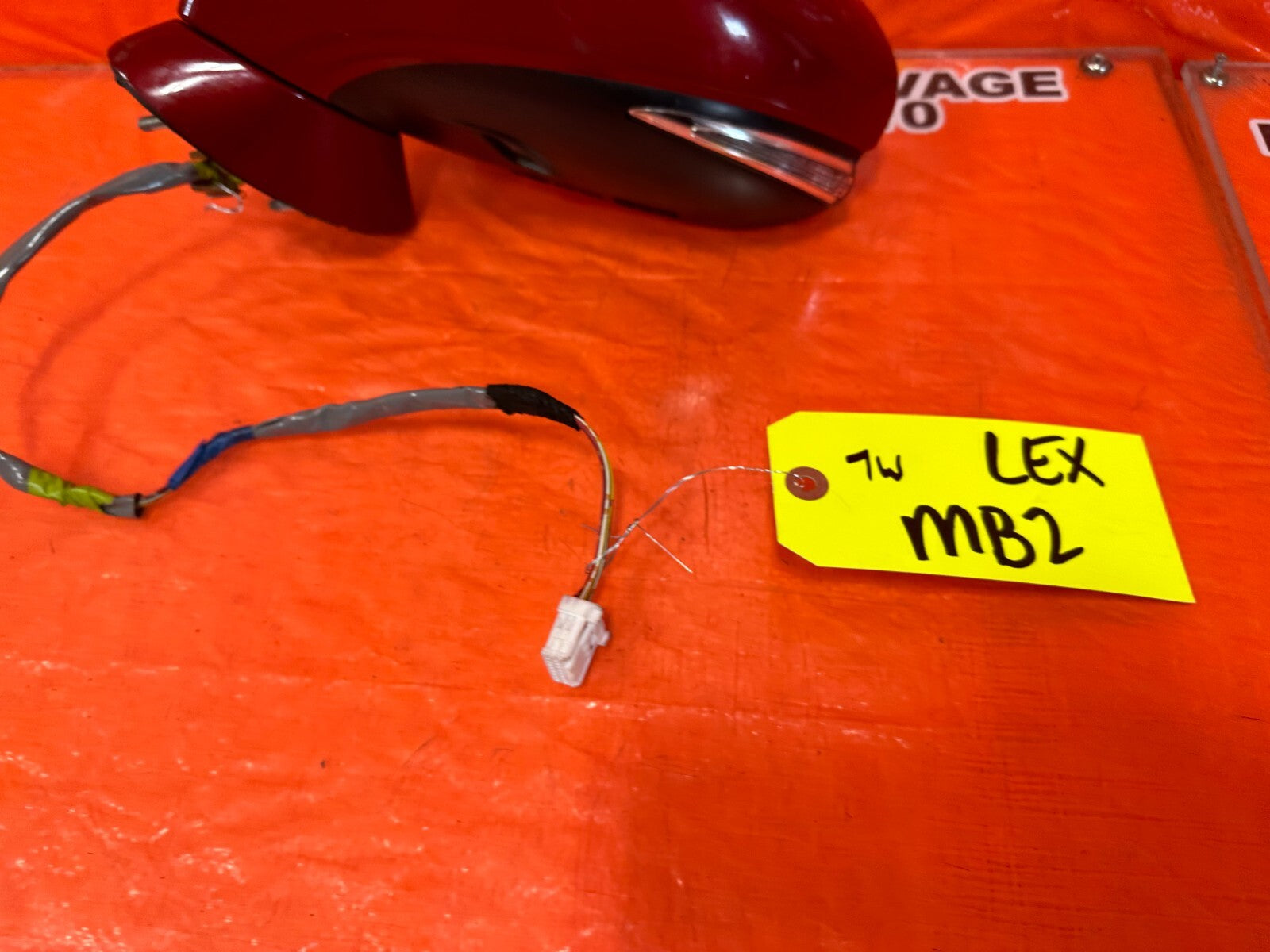 14 16 LEXUS IS250 IS350   DRIVER LEFT SIDE VIEW MIRROR   7 WIRE COUNT   OEM RED10