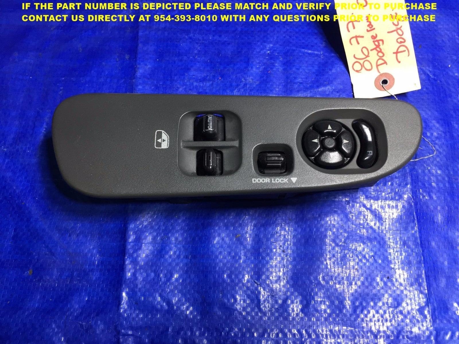 OEM 01 2002 2003 DODGE DAKOTA 2 DOOR DRIVER LEFT MASTER WINDOW SWITCH 211210 1081