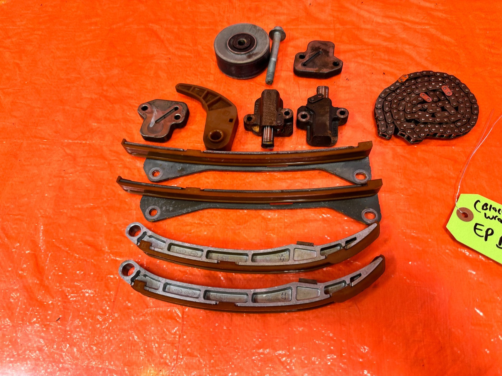 13 16 HYUNDAI GENESIS COUPE 3.8L TIMING CHAIN KIT GUIDES TENSIONER OEM #2995