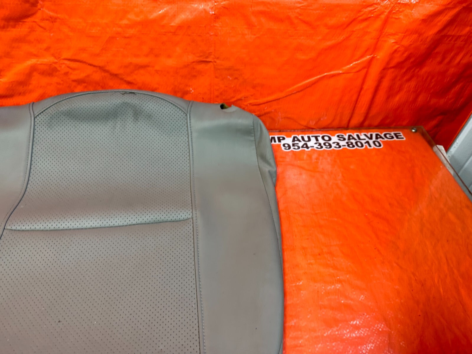 02 04 ACURA RSX   GRAY   DRIVER LEFT REAR UPPER SEAT SKIN LEATHER COVER OEM 2542