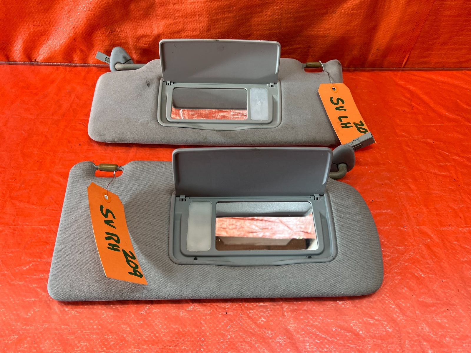 04 05 ACURA TSX   LEFT AND RIGHT SUN VISORS PAIR SET   OEM FACTORY OE #2090