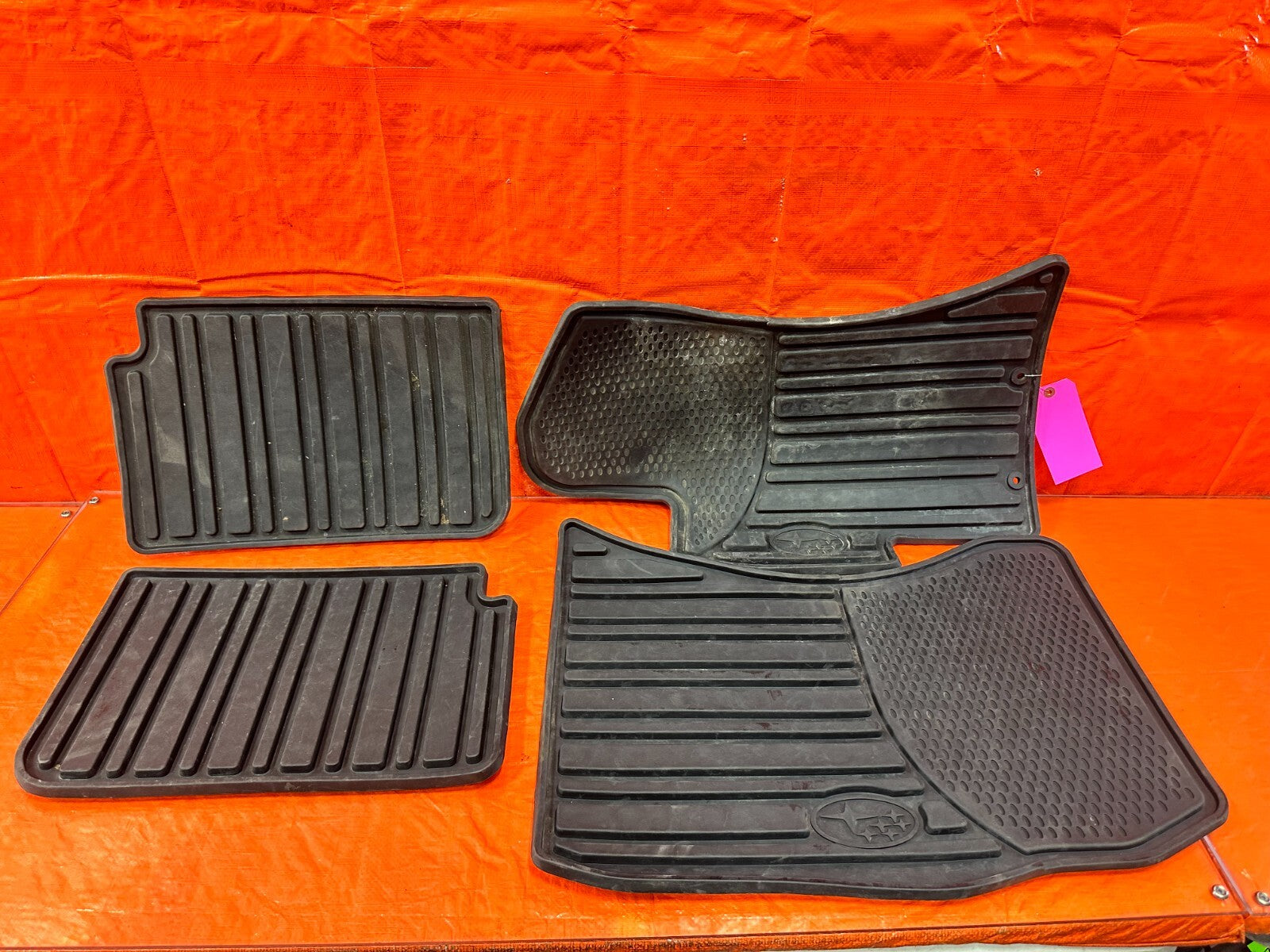 10 15 SUBARU IMPREZA WRX STI   FLOOR MAT SETS BLACK   LEFT RIGHT FRONT REAR OEM0