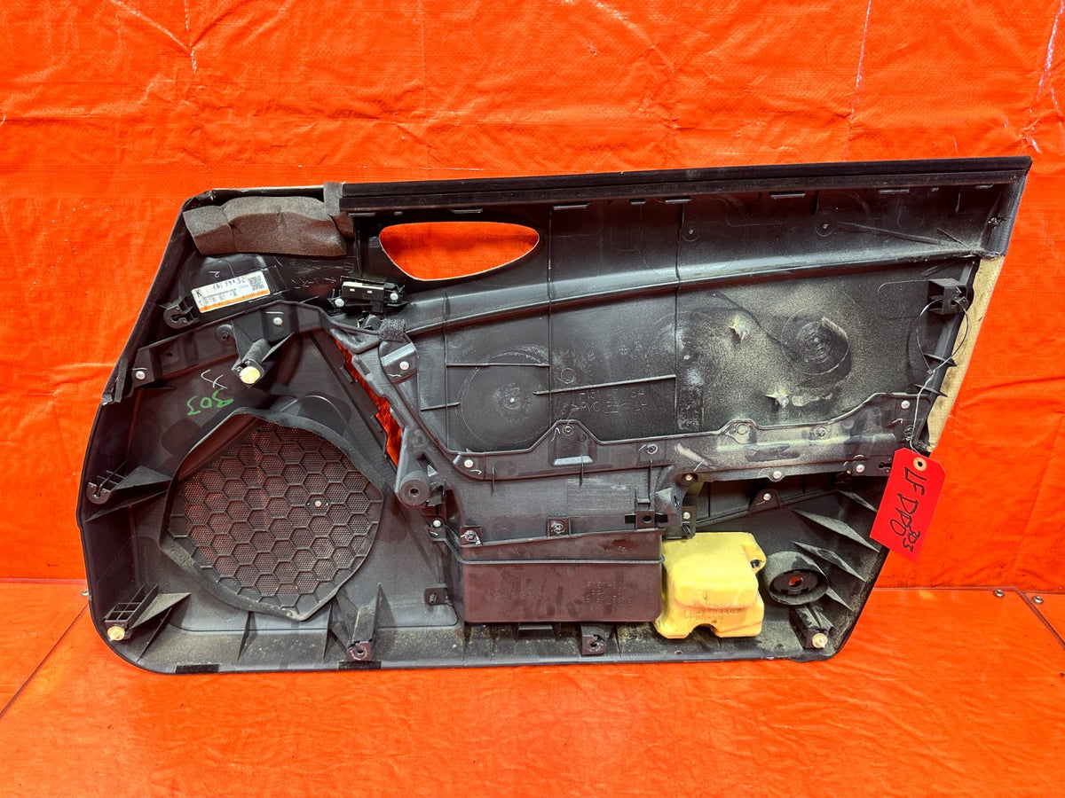07-11 MAZDA RX8 RX-8 - DRIVER LEFT DOOR PANEL TRIM CARD - BLACK TAN - OEM #30313