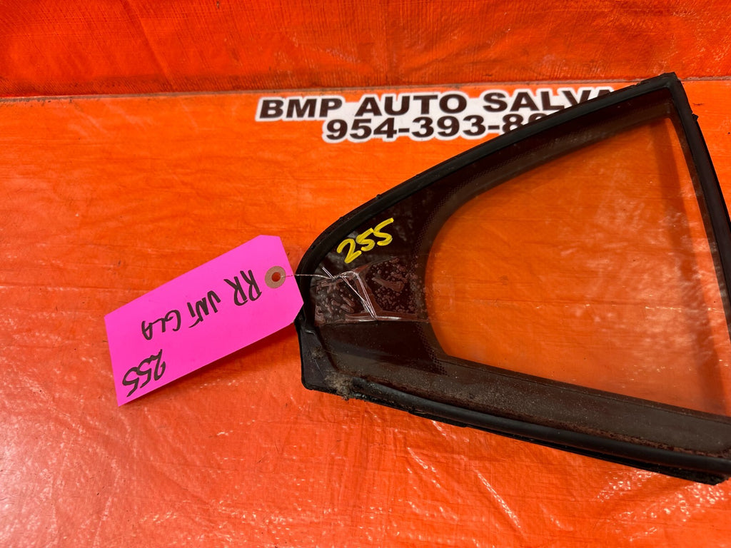 04 08 ACURA TSX   PASSENGER RIGHT REAR   DOOR VENT GLASS   OEM FACTORY #2556