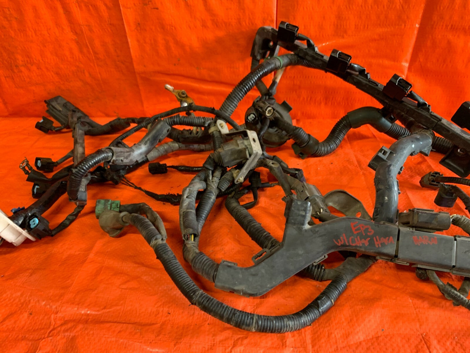 02 05 HONDA CIVIC SI 2.0 EP3   ENGINE MOTOR WIRING HARNESS W/ CHARGE HARNESS OEM4