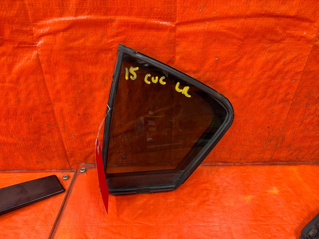 13 15 HONDA CIVIC SEDAN   DRIVER LEFT REAR VENT GLASS WINDOW   OEM #15CVC0