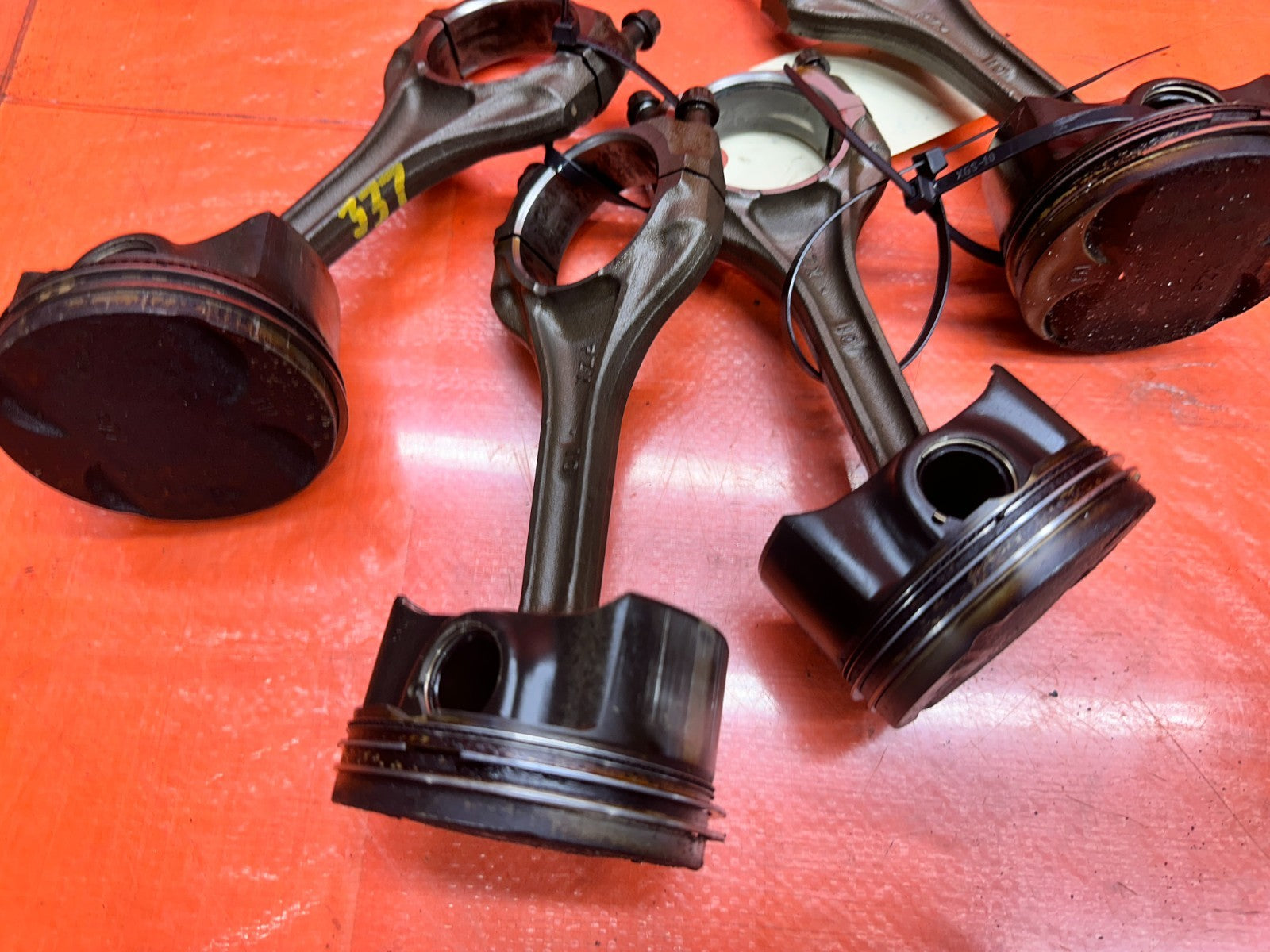 04 09 HONDA S2000 AP2 F22C ENGINE PISTON CONNECTING ROD RODS SET OEM #3378