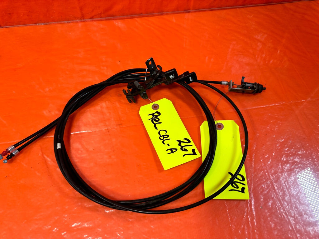 90 97 MAZDA MX 5 MIATA   TRUNK & GASOLINE GAS FUEL RELEASE CABLE WIRE   OEM 2679