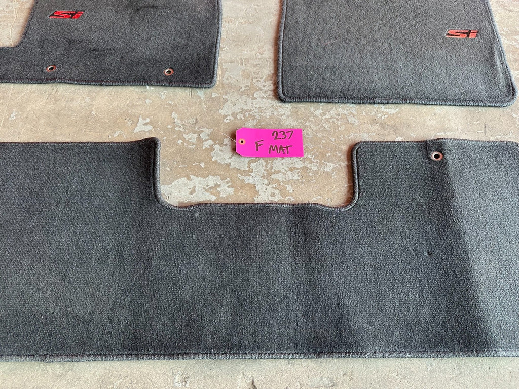 06 11 HONDA CIVIC SI 2D COUPE FLOOR MAT SET BLACK LEFT RIGHT FRONT REAR OEM #23712