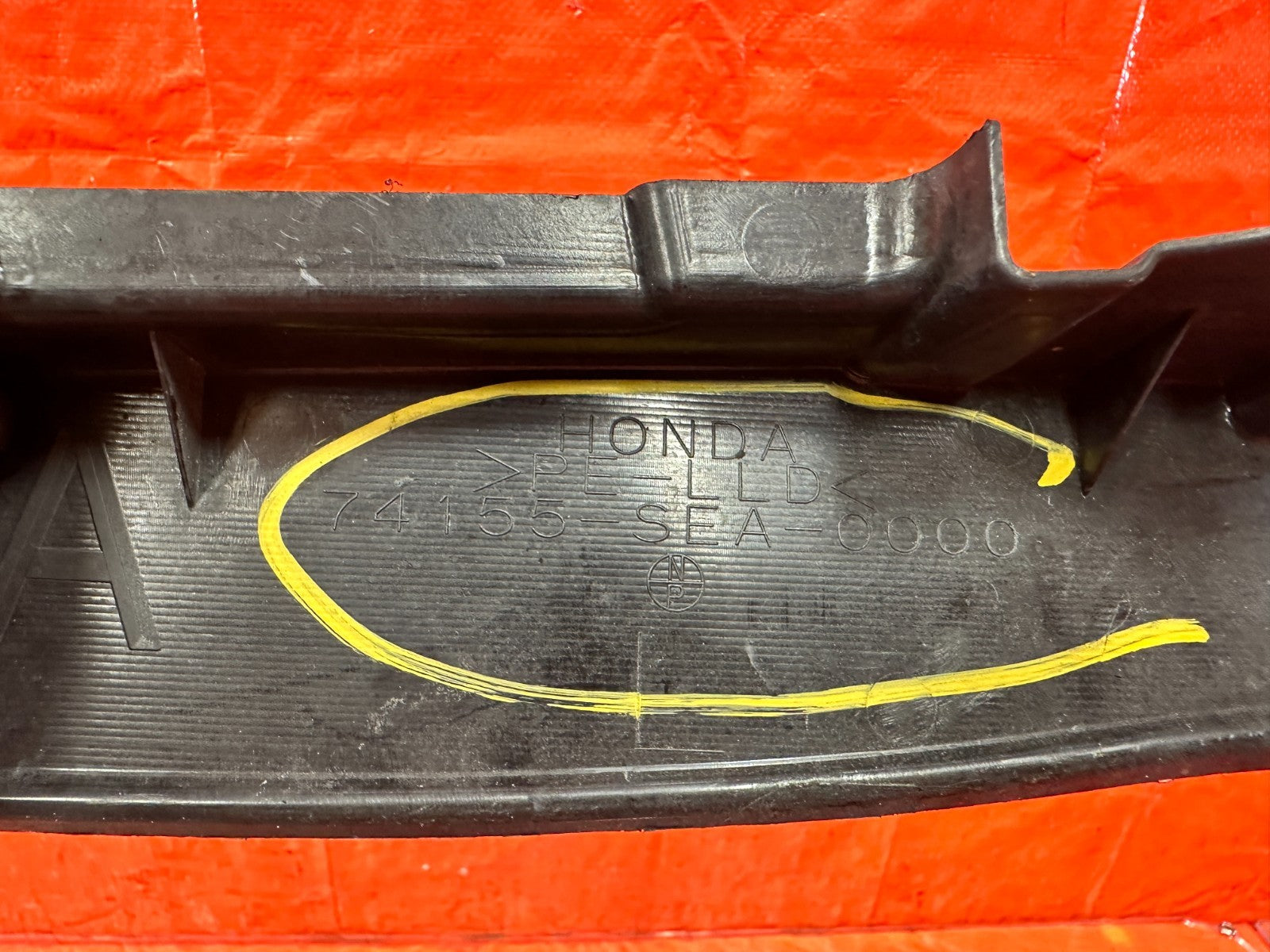 04 08 ACURA TSX   DRIVER LEFT FRONT LOWER FENDER TRIM LINER PLASTIC   OEM #3121