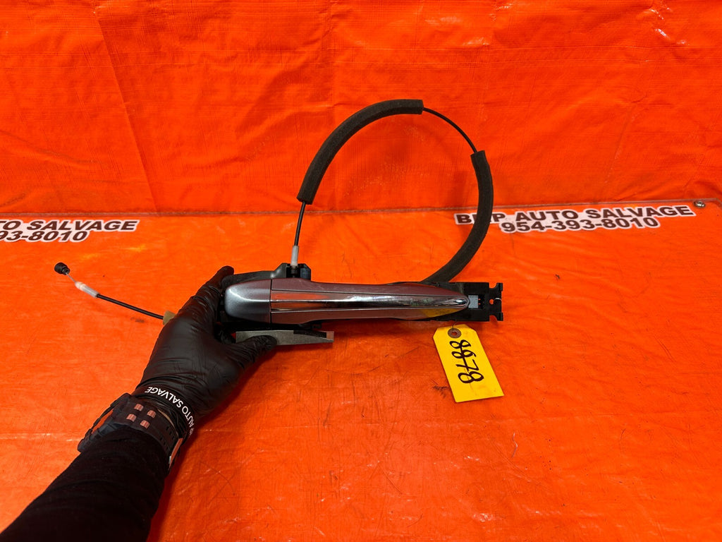 14 20 INFINITI Q50 DRIVER LEFT REAR EXTERIOR DOOR HANDLE W/ CAP & BASE OEM 87889