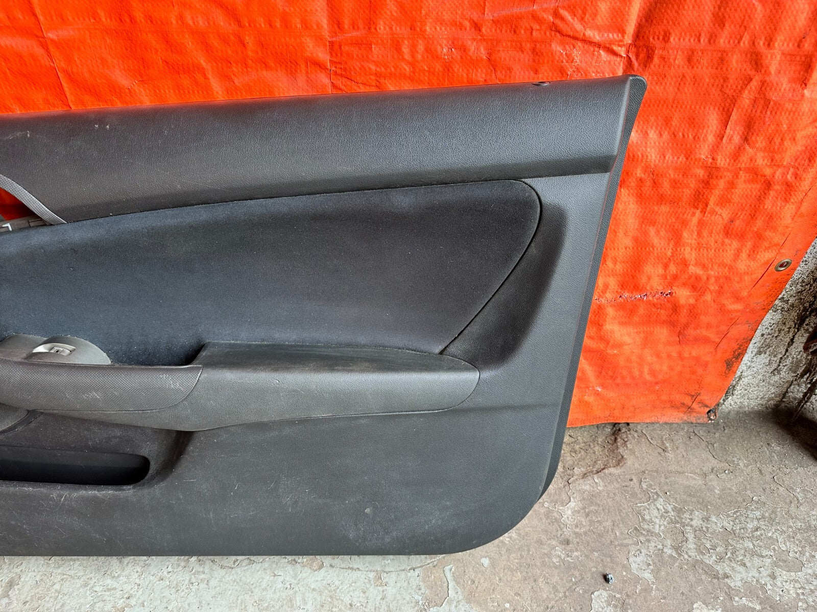 02 06 ACURA RSX   LEFT AND RIGHT BLACK DOOR PANELS W/ SUEDE INSERT   OEM FACTORY2
